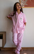 Girls Summer Sheep PJ Set Rose Buttoned Shirt + Pants